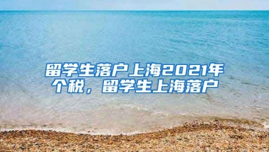 留学生落户上海2021年个税，留学生上海落户