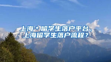 上海＊留学生落户平台，上海留学生落户流程？