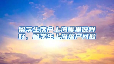 留学生落户上海哪里做得好，留学生上海落户问题