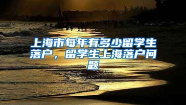 上海市每年有多少留学生落户，留学生上海落户问题