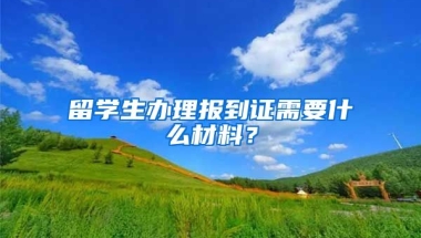 留学生办理报到证需要什么材料？