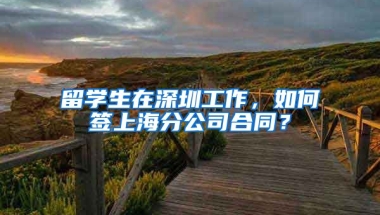 留学生在深圳工作，如何签上海分公司合同？