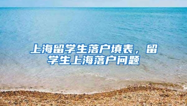 上海留学生落户填表，留学生上海落户问题