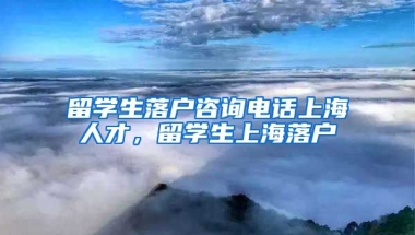 留学生落户咨询电话上海人才，留学生上海落户