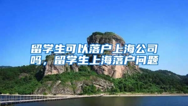 留学生可以落户上海公司吗，留学生上海落户问题