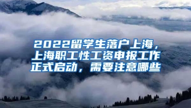 2022留学生落户上海，上海职工性工资申报工作正式启动，需要注意哪些