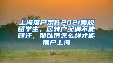 上海落户条件2021新规留学生，居转户配偶不能随迁，那以后怎么样才能落户上海