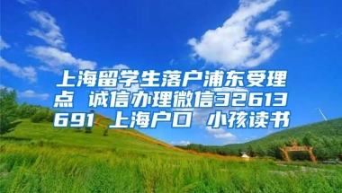 上海留学生落户浦东受理点 诚信办理微信32613691 上海户口 小孩读书