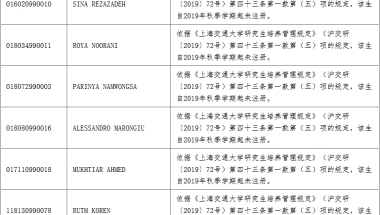 上海交大清退21名研究生 大部分为外国留学生