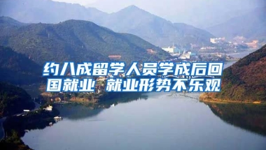 约八成留学人员学成后回国就业 就业形势不乐观