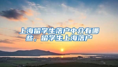 上海留学生落户中介有哪些，留学生上海落户