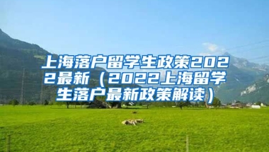 上海落户留学生政策2022最新（2022上海留学生落户最新政策解读）