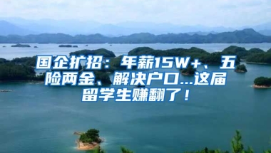 国企扩招：年薪15W+、五险两金、解决户口...这届留学生赚翻了！