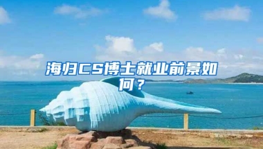 海归CS博士就业前景如何？