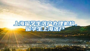 上海留学生落户办理机构，留学生上海落户