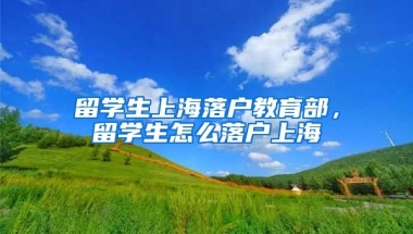 留学生上海落户教育部，留学生怎么落户上海