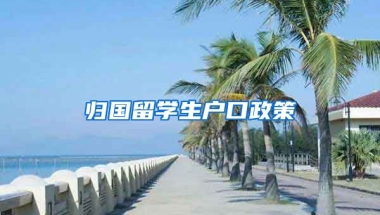 归国留学生户口政策