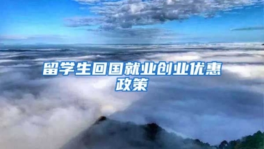 留学生回国就业创业优惠政策