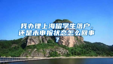 我办理上海留学生落户，还是未申报状态怎么回事？