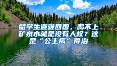 留学生避难回国，喝不上矿泉水就是没有人权？这是“公主病”得治