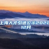 上海人才引进公示2022 12月