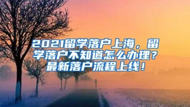 2021留学落户上海，留学落户不知道怎么办理？最新落户流程上线！