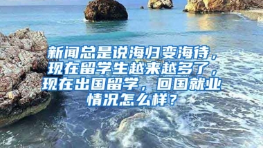 新闻总是说海归变海待，现在留学生越来越多了，现在出国留学，回国就业情况怎么样？