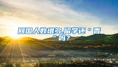 回国人数增多,留学还＂香＂吗？