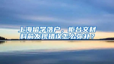 上海留学落户，柜台交材料前发现错误怎么弥补？