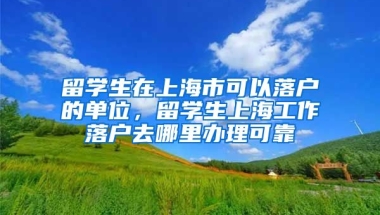 留学生在上海市可以落户的单位，留学生上海工作落户去哪里办理可靠