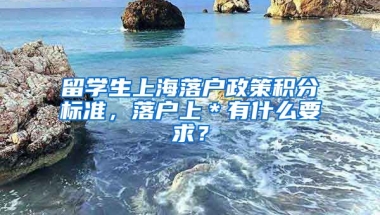 留学生上海落户政策积分标准，落户上＊有什么要求？