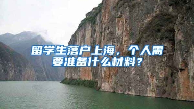 留学生落户上海，个人需要准备什么材料？