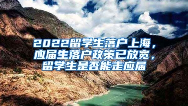 2022留学生落户上海，应届生落户政策已放宽，留学生是否能走应届