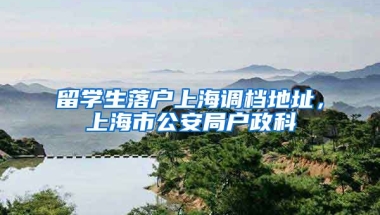 留学生落户上海调档地址，上海市公安局户政科