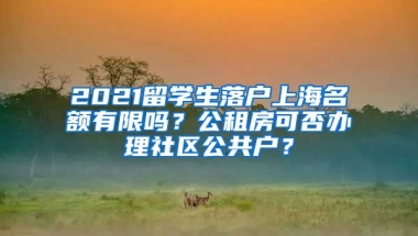 2021留学生落户上海名额有限吗？公租房可否办理社区公共户？