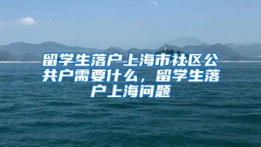 留学生落户上海市社区公共户需要什么，留学生落户上海问题