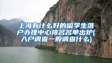 上海有什么好的留学生落户办理中心排名名单出炉(入户调查一般调查什么)