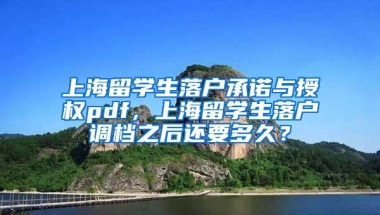 上海留学生落户承诺与授权pdf，上海留学生落户调档之后还要多久？