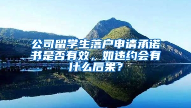 公司留学生落户申请承诺书是否有效，如违约会有什么后果？