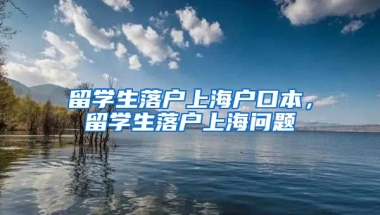 留学生落户上海户口本，留学生落户上海问题