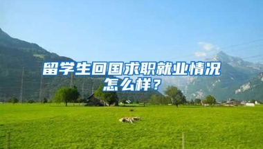 留学生回国求职就业情况怎么样？