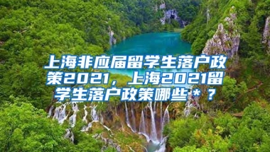 上海非应届留学生落户政策2021，上海2021留学生落户政策哪些＊？