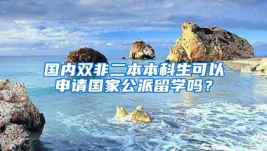 国内双非二本本科生可以申请国家公派留学吗？