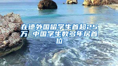 在德外国留学生首超25万 中国学生数多年居首位