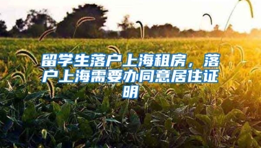 留学生落户上海租房，落户上海需要办同意居住证明