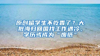 原创留学生不吃香了？大批海归回国找工作遇冷，学历或成为“废纸”