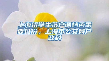 上海留学生落户调档函需要几份，上海市公安局户政科