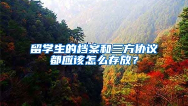 留学生的档案和三方协议都应该怎么存放？