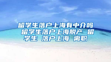 留学生落户上海有中介吗 留学生落户上海脱产 留学生 落户上海 离职