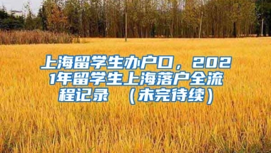 上海留学生办户口，2021年留学生上海落户全流程记录 （未完待续）